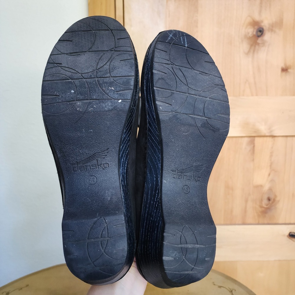 Dansko EU 42 US 11.5 12 Black Leather Clog Mule Slip On Minimalist Comfort Shoes - Picture 5 of 7